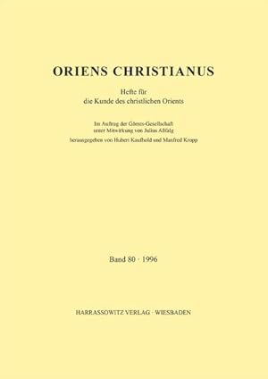 Image du vendeur pour Oriens Christianus 80 (1996) mis en vente par BuchWeltWeit Ludwig Meier e.K.