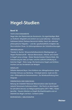 Seller image for Hegel-Studien / Hegel-Studien Band 18 (1983) for sale by BuchWeltWeit Ludwig Meier e.K.