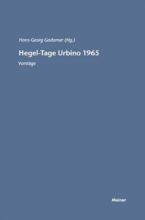 Bild des Verkufers fr Hegel-Tage Urbino 1965 zum Verkauf von BuchWeltWeit Ludwig Meier e.K.
