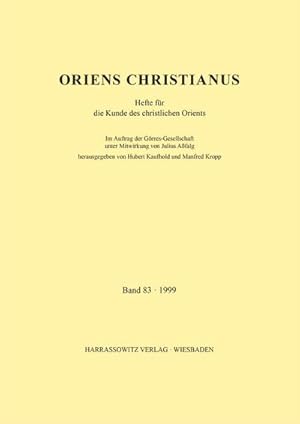 Image du vendeur pour Oriens Christianus 83 (1999) mis en vente par BuchWeltWeit Ludwig Meier e.K.