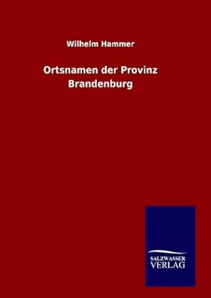 Seller image for Ortsnamen der Provinz Brandenburg for sale by BuchWeltWeit Ludwig Meier e.K.