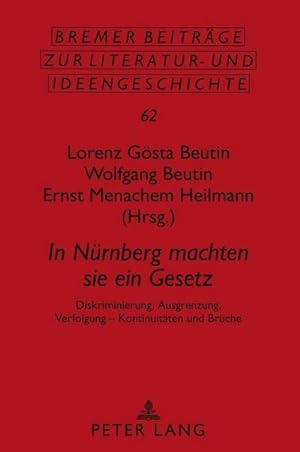Image du vendeur pour In Nrnberg machten sie ein Gesetz mis en vente par BuchWeltWeit Ludwig Meier e.K.