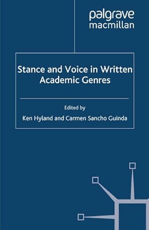 Seller image for Stance and Voice in Written Academic Genres for sale by BuchWeltWeit Ludwig Meier e.K.