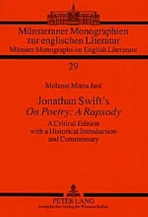 Bild des Verkufers fr Jonathan Swifts On Poetry: A Rapsody zum Verkauf von BuchWeltWeit Ludwig Meier e.K.