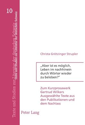 Imagen del vendedor de Aber ist es mglich, Leben im nachhinein durch Wrter wieder zu beleben? a la venta por BuchWeltWeit Ludwig Meier e.K.