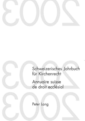 Immagine del venditore per Schweizerisches Jahrbuch fr Kirchenrecht. Band 9 (2004)- Annuaire suisse de droit ecclsial. Volume 9 (2004) venduto da BuchWeltWeit Ludwig Meier e.K.