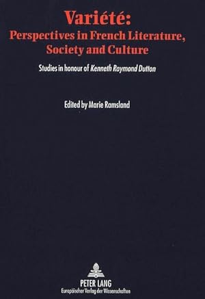 Bild des Verkufers fr Varit: Perspectives in French Literature, Society and Culture zum Verkauf von BuchWeltWeit Ludwig Meier e.K.