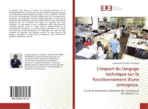 Imagen del vendedor de L'impact du langage technique sur le fonctionnement d'une entreprise. a la venta por BuchWeltWeit Ludwig Meier e.K.