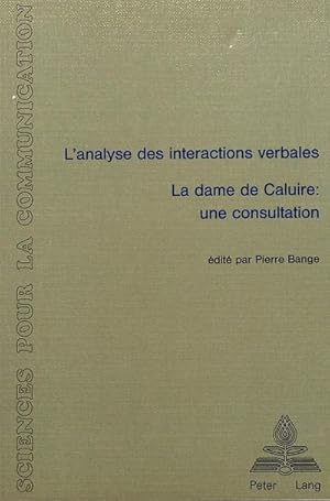 Imagen del vendedor de L'analyse des interactions verbales - La dame de Caluire - Une consultation a la venta por BuchWeltWeit Ludwig Meier e.K.