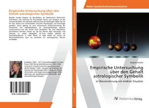 Seller image for Empirische Untersuchung ber den Gehalt astrologischer Symbolik for sale by BuchWeltWeit Ludwig Meier e.K.