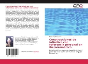 Seller image for Construcciones de infinitivo con referencia personal en iberorromnico for sale by BuchWeltWeit Ludwig Meier e.K.