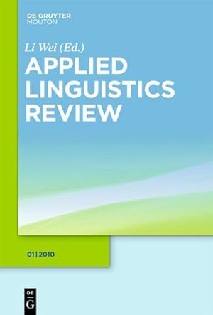 Imagen del vendedor de Applied Linguistics Review Applied Linguistics Review. 2010 1 a la venta por BuchWeltWeit Ludwig Meier e.K.