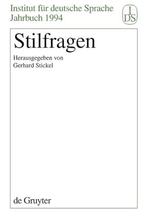 Seller image for Stilfragen for sale by BuchWeltWeit Ludwig Meier e.K.