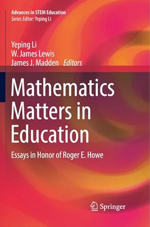 Immagine del venditore per Mathematics Matters in Education venduto da BuchWeltWeit Ludwig Meier e.K.