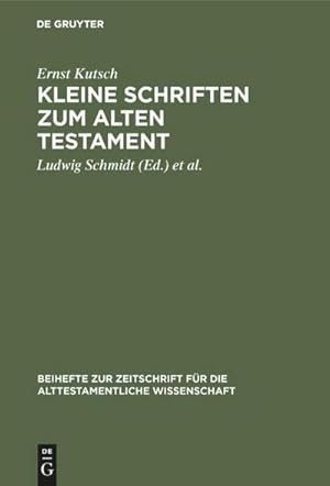Image du vendeur pour Kleine Schriften zum Alten Testament mis en vente par BuchWeltWeit Ludwig Meier e.K.