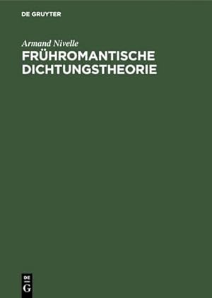Seller image for Frhromantische Dichtungstheorie for sale by BuchWeltWeit Ludwig Meier e.K.