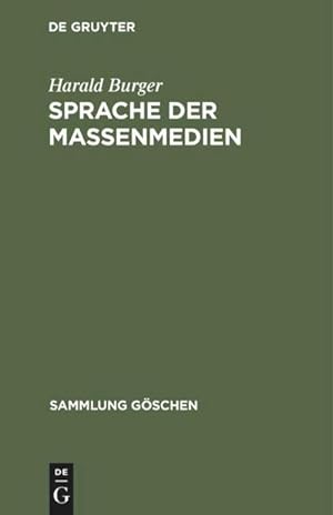 Seller image for Sprache der Massenmedien for sale by BuchWeltWeit Ludwig Meier e.K.