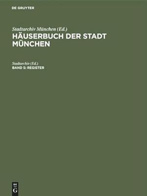 Seller image for Register for sale by BuchWeltWeit Ludwig Meier e.K.