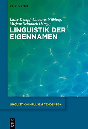 Seller image for Linguistik der Eigennamen for sale by BuchWeltWeit Ludwig Meier e.K.