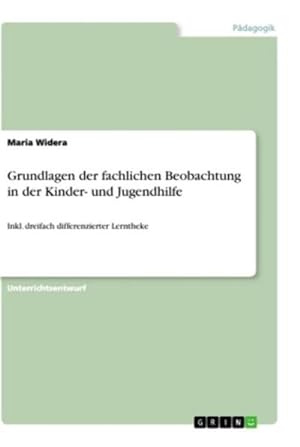 Seller image for Grundlagen der fachlichen Beobachtung in der Kinder- und Jugendhilfe for sale by BuchWeltWeit Ludwig Meier e.K.