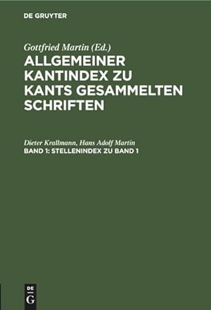 Seller image for Stellenindex zu Band 1 for sale by BuchWeltWeit Ludwig Meier e.K.