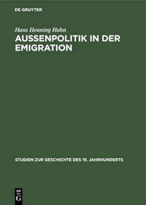 Image du vendeur pour Auenpolitik in der Emigration mis en vente par BuchWeltWeit Ludwig Meier e.K.