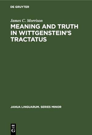 Seller image for Meaning and Truth in Wittgenstein's Tractatus for sale by BuchWeltWeit Ludwig Meier e.K.