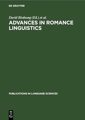 Image du vendeur pour Advances in Romance Linguistics mis en vente par BuchWeltWeit Ludwig Meier e.K.