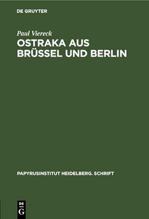 Bild des Verkufers fr Ostraka aus Brssel und Berlin zum Verkauf von BuchWeltWeit Ludwig Meier e.K.