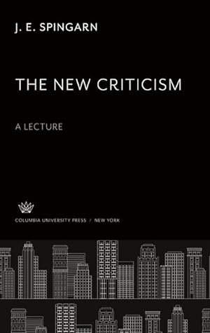 Seller image for The New Criticism for sale by BuchWeltWeit Ludwig Meier e.K.