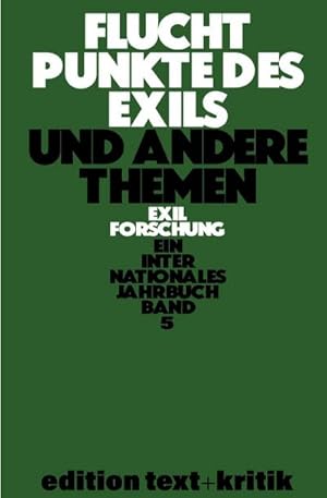 Seller image for Fluchtpunkte des Exils und andere Themen for sale by BuchWeltWeit Ludwig Meier e.K.