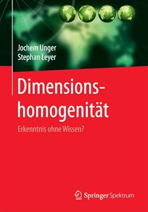 Imagen del vendedor de Dimensionshomogenitt a la venta por BuchWeltWeit Ludwig Meier e.K.