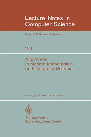 Seller image for Algorithms in Modern Mathematics and Computer Science for sale by BuchWeltWeit Ludwig Meier e.K.
