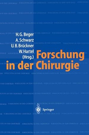 Seller image for Forschung in der Chirurgie for sale by BuchWeltWeit Ludwig Meier e.K.