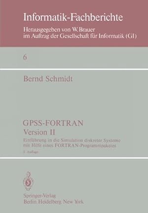 Immagine del venditore per GPSS-FORTRAN, Version II venduto da BuchWeltWeit Ludwig Meier e.K.