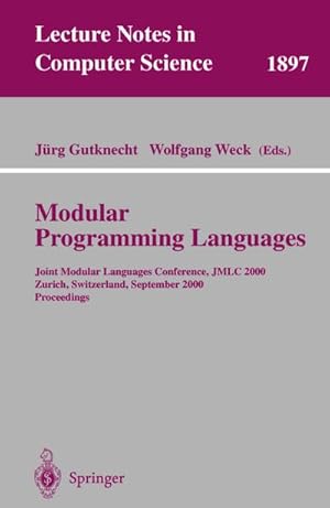 Immagine del venditore per Modular Programming Languages venduto da BuchWeltWeit Ludwig Meier e.K.