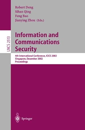 Bild des Verkufers fr Information and Communications Security zum Verkauf von BuchWeltWeit Ludwig Meier e.K.