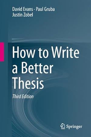 Immagine del venditore per How to Write a Better Thesis venduto da BuchWeltWeit Ludwig Meier e.K.