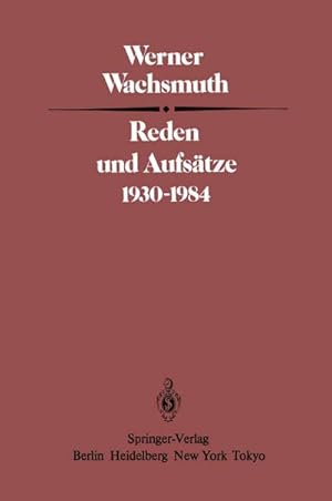Seller image for Reden und Aufstze 19301984 for sale by BuchWeltWeit Ludwig Meier e.K.