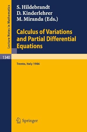 Seller image for Calculus of Variations and Partial Differential Equations for sale by BuchWeltWeit Ludwig Meier e.K.