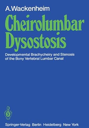Seller image for Cheirolumbar Dysostosis for sale by BuchWeltWeit Ludwig Meier e.K.