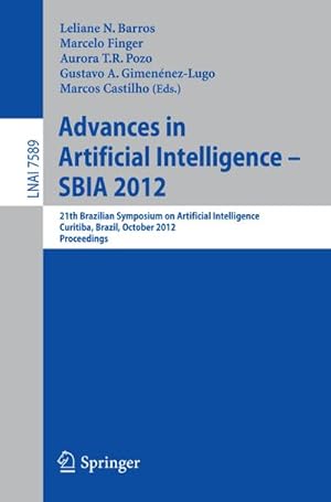 Imagen del vendedor de Advances in Artificial Intelligence - SBIA 2012 a la venta por BuchWeltWeit Ludwig Meier e.K.