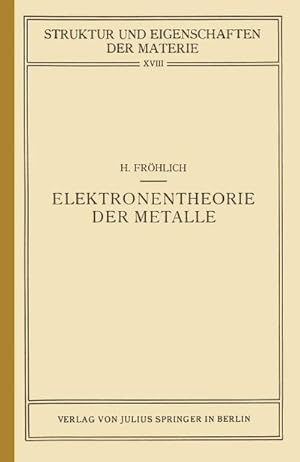 Seller image for Elektronentheorie der Metalle for sale by BuchWeltWeit Ludwig Meier e.K.
