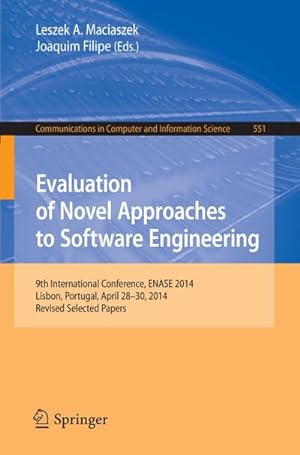 Bild des Verkufers fr Evaluation of Novel Approaches to Software Engineering zum Verkauf von BuchWeltWeit Ludwig Meier e.K.