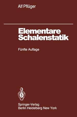 Image du vendeur pour Elementare Schalenstatik mis en vente par BuchWeltWeit Ludwig Meier e.K.