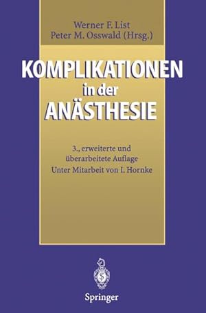 Imagen del vendedor de Komplikationen in der Ansthesie a la venta por BuchWeltWeit Ludwig Meier e.K.