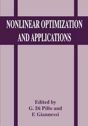 Imagen del vendedor de Nonlinear Optimization and Applications a la venta por BuchWeltWeit Ludwig Meier e.K.
