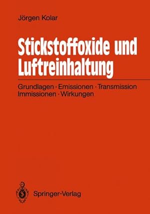 Seller image for Stickstoffoxide und Luftreinhaltung for sale by BuchWeltWeit Ludwig Meier e.K.