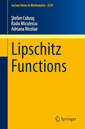 Immagine del venditore per Lipschitz Functions venduto da BuchWeltWeit Inh. Ludwig Meier e.K.