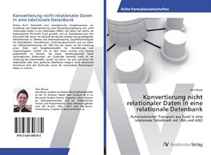 Immagine del venditore per Konvertierung nicht relationaler Daten in eine relationale Datenbank venduto da BuchWeltWeit Ludwig Meier e.K.